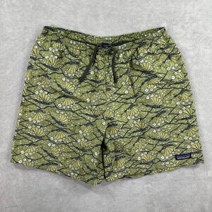 Patagonia Baggies Shorts Mens Medium Green Flying Fish Outdoors Swimming Trunks